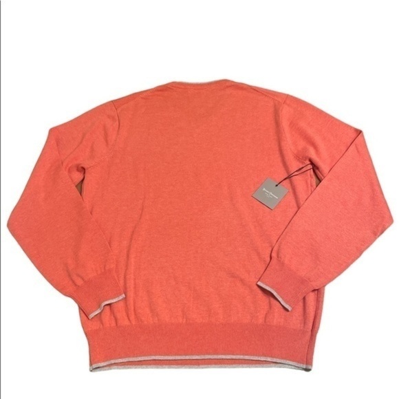 Hickey Freeman Mens Coral VNeck long sleeve sweater NWT Sz Large - Picture 7 of 7